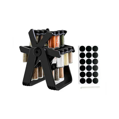 360° Rotating Spice Rack – Space-Saving Kitchen Organizer