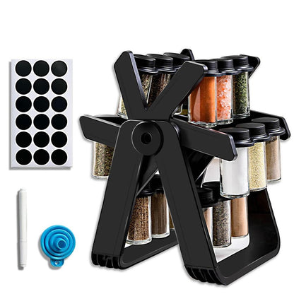 360° Rotating Spice Rack – Space-Saving Kitchen Organizer