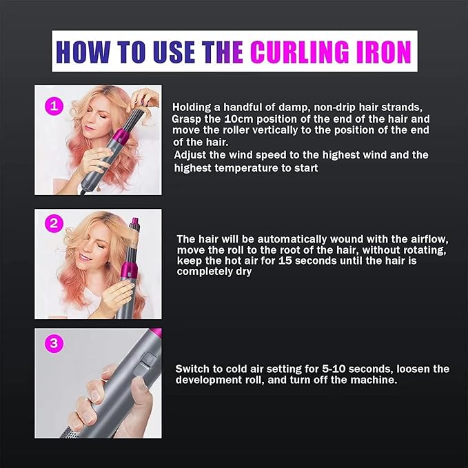 5 In 1 Hairdryer Hair Blower Brush