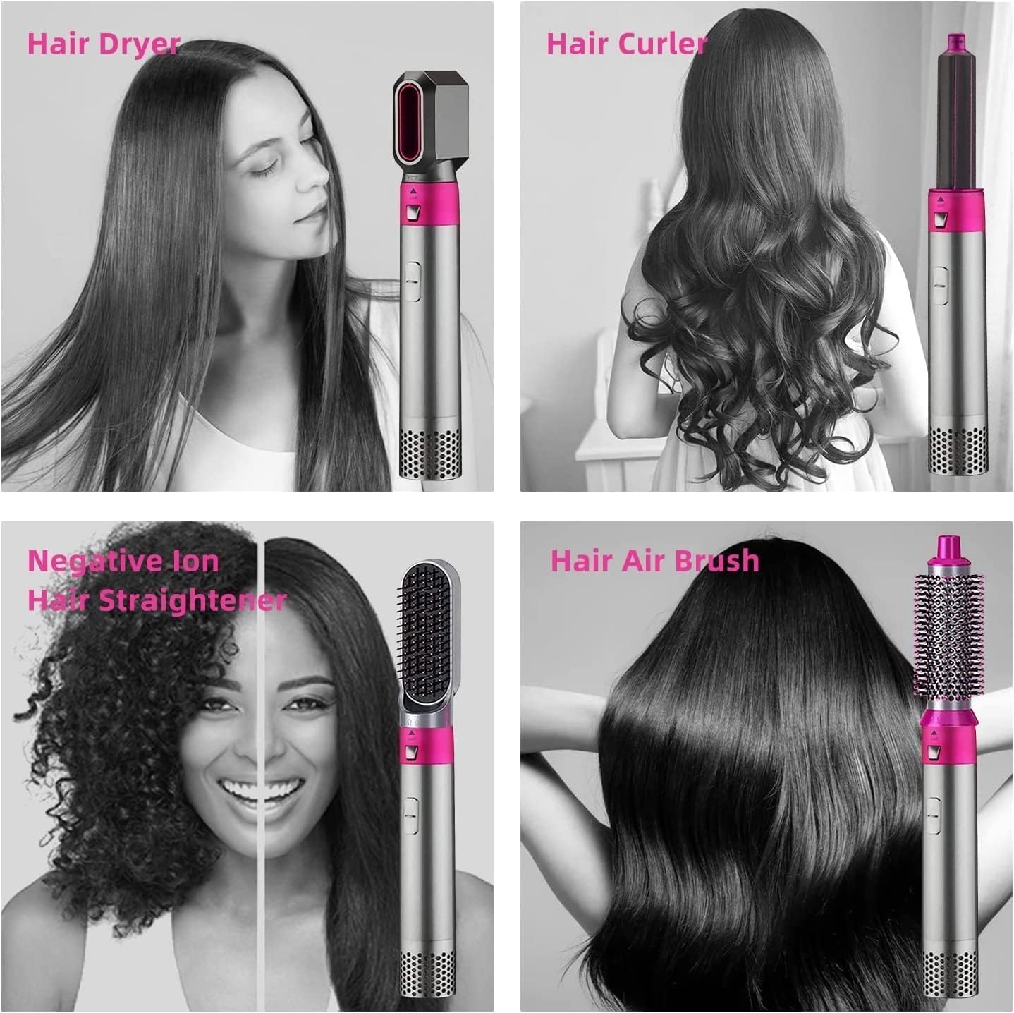 5 In 1 Hairdryer Hair Blower Brush