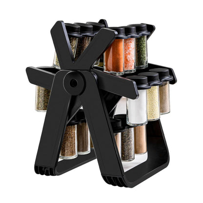 360° Rotating Spice Rack – Space-Saving Kitchen Organizer
