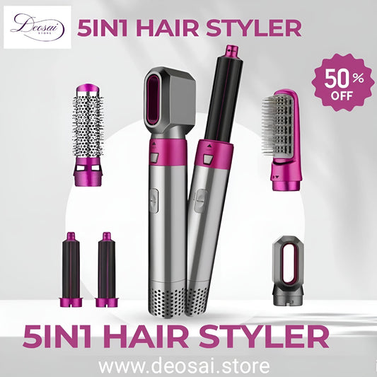5 In 1 Hairdryer Hair Blower Brush