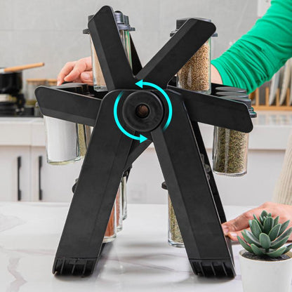 360° Rotating Spice Rack – Space-Saving Kitchen Organizer