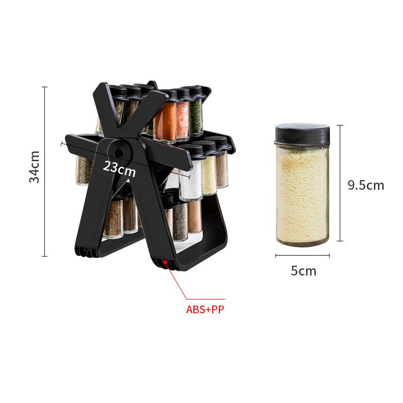 360° Rotating Spice Rack – Space-Saving Kitchen Organizer